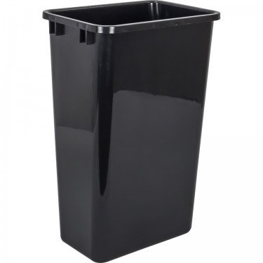Black 50 Quart Plastic Waste Container