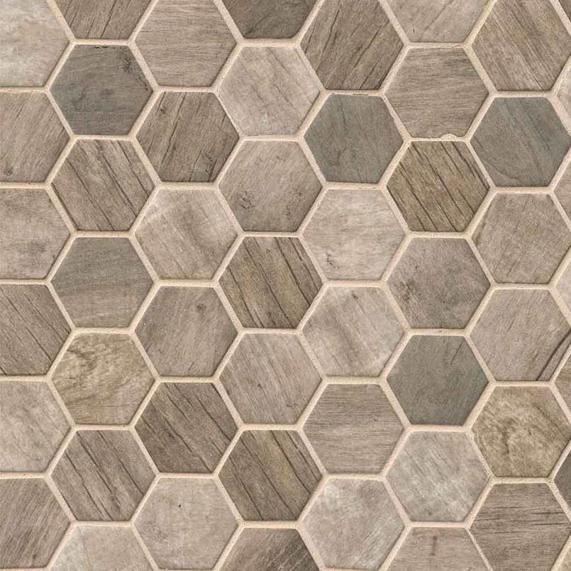 Driftwood Hexagon Tile