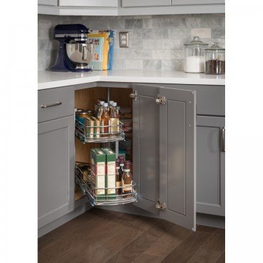 30&quot; Diameter &quot;Easy 360 Susan&quot; Chrome Wire Corner Organizer