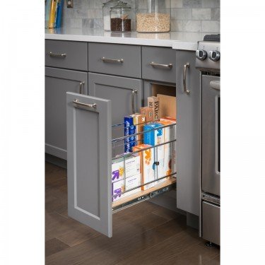 8&quot; Base Cabinet Pullout with Built in Tray Divider