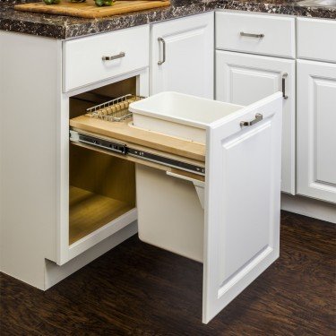 Top Mount Soft-Close Single Trash Can Unit - for 12&quot; Opening