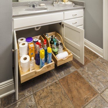 13-1/16&quot; Preassembled Vanity Depth High Back Rollout Drawer for 15&quot; Opening