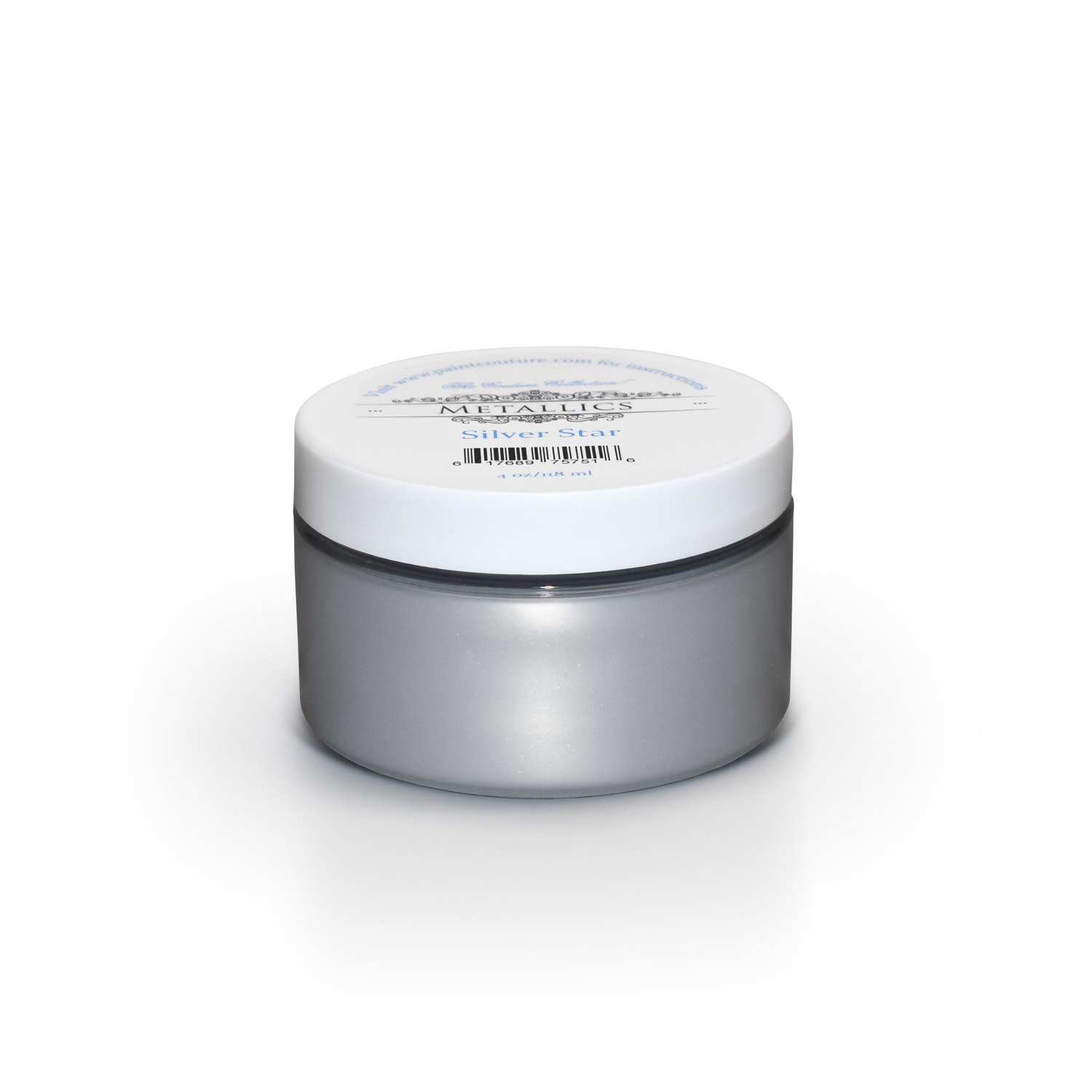 Paint Couture Metallic Paint - Silver Star, Size: 4 oz