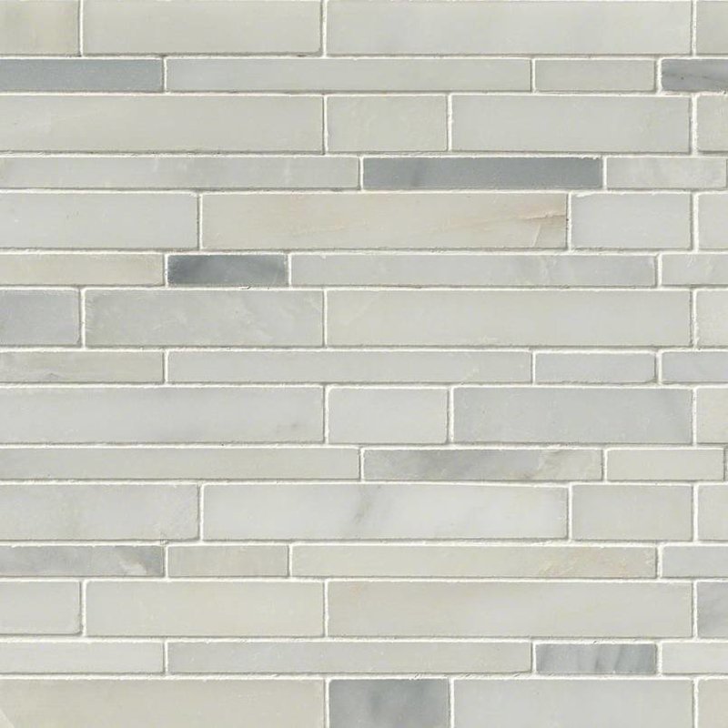 Greecian White Interlocking Marble Tile