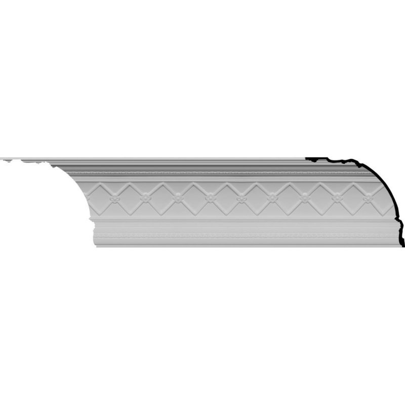 Brighton Crown Molding - 18 1/4&quot;H X 16 3/8&quot;P X 23 7/8&quot;F X 82&quot;L