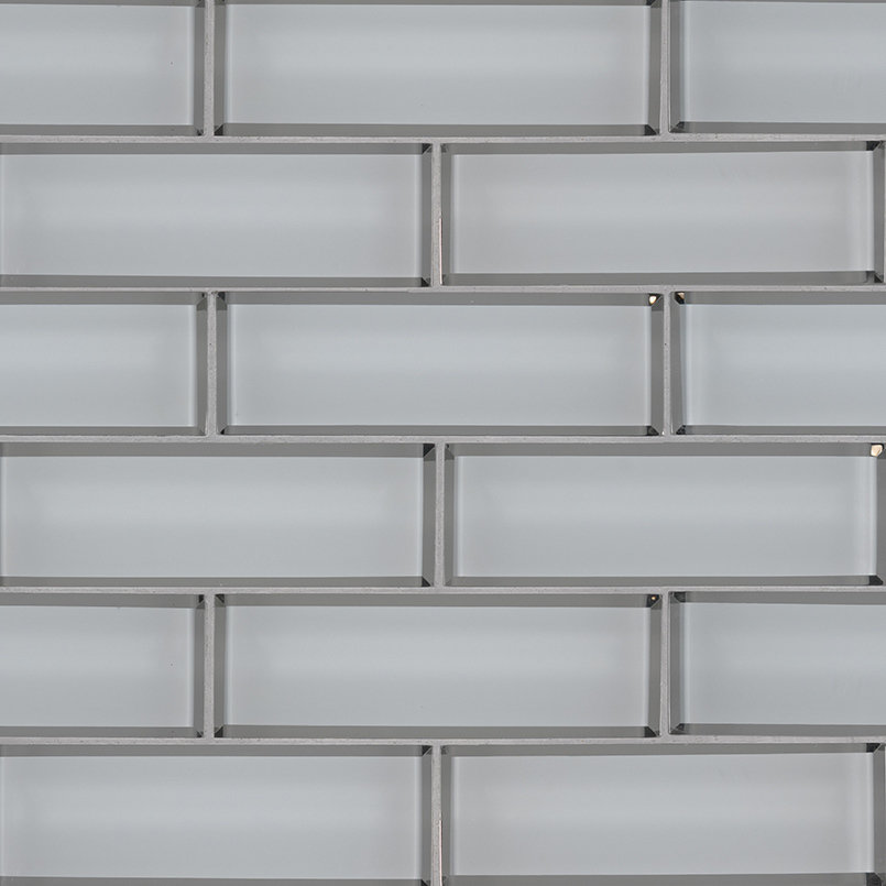 Ice Bevel Subway Glass Tile