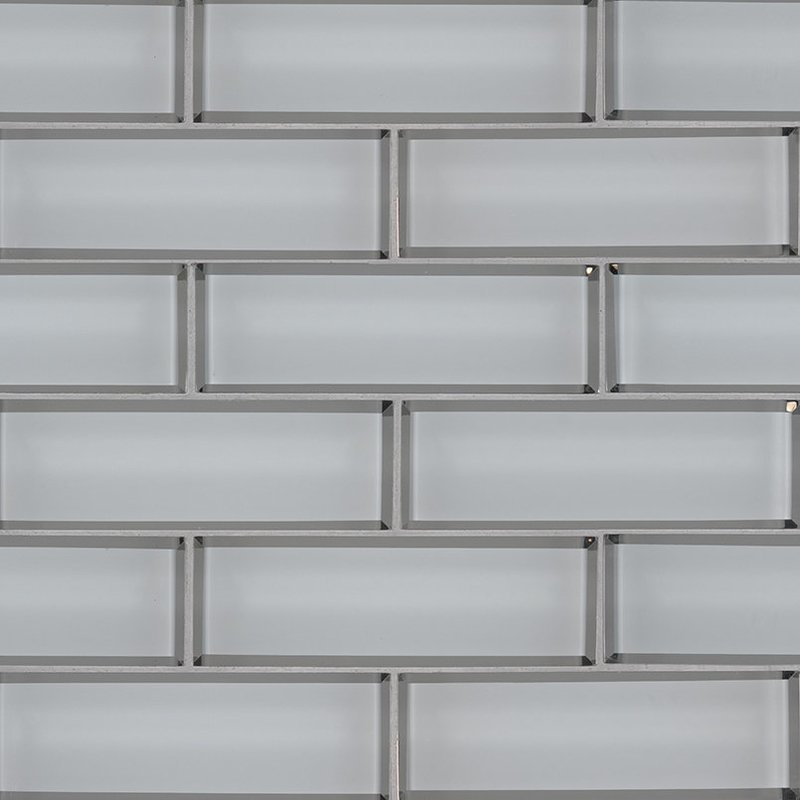 Ice Bevel Subway Glass Tile