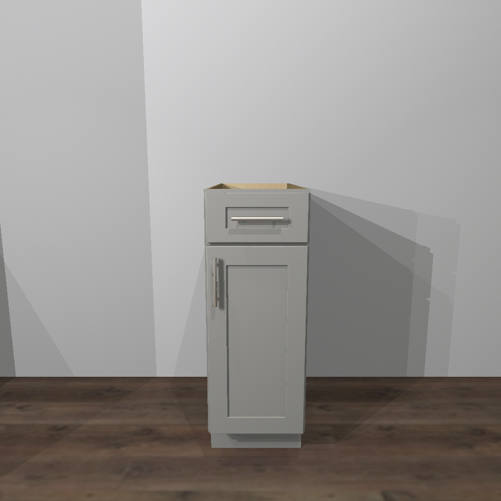 Fossil Grey Shaker Base Cabinet - 12&quot;W x 24&quot;D x 34 1/2&quot;H