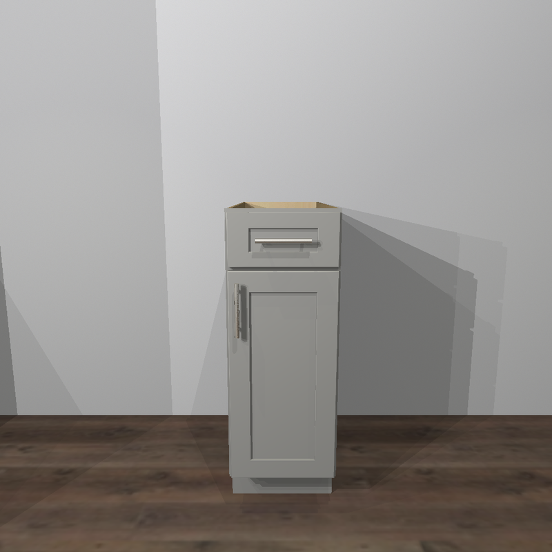 Fossil Grey Shaker Base Cabinet - 12&quot;W x 24&quot;D x 34 1/2&quot;H