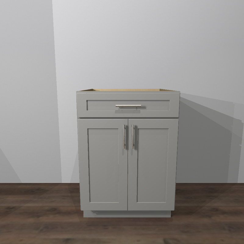 Fossil Grey​ Shaker Base Cabinet - 24&quot;W x 24&quot;D x 34 1/2&quot;H