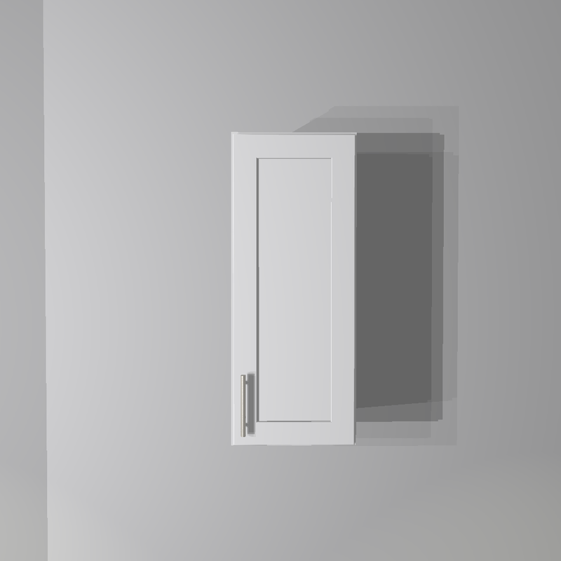 White Shaker Wall Cabinet - 12&quot;W x 30&quot;H