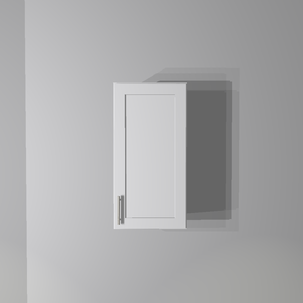 White Shaker Wall Cabinet - 15&quot;W x 30&quot;H