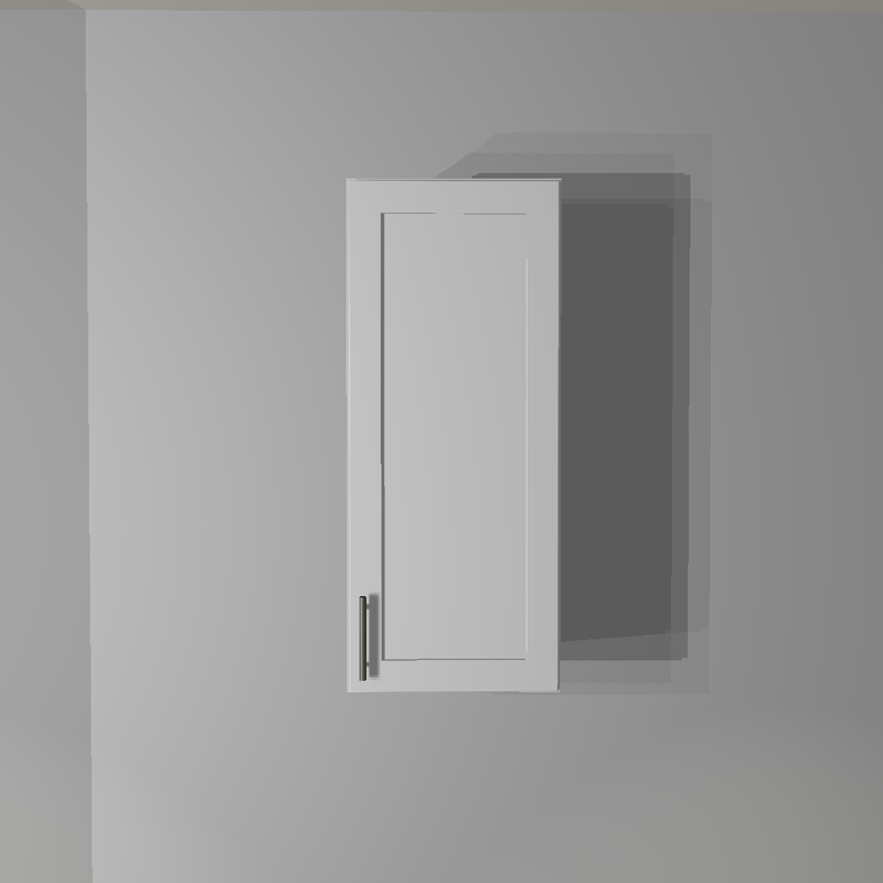 White Shaker Wall Cabinet - 15&quot;W x 36&quot;H