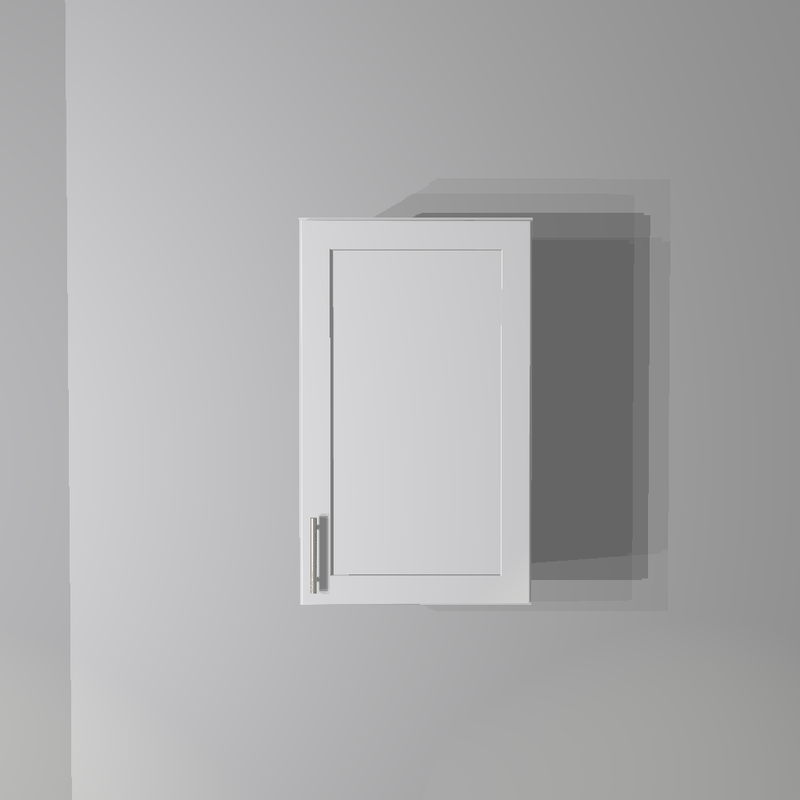 White Shaker Wall Cabinet - 18&quot;W x 30&quot;H