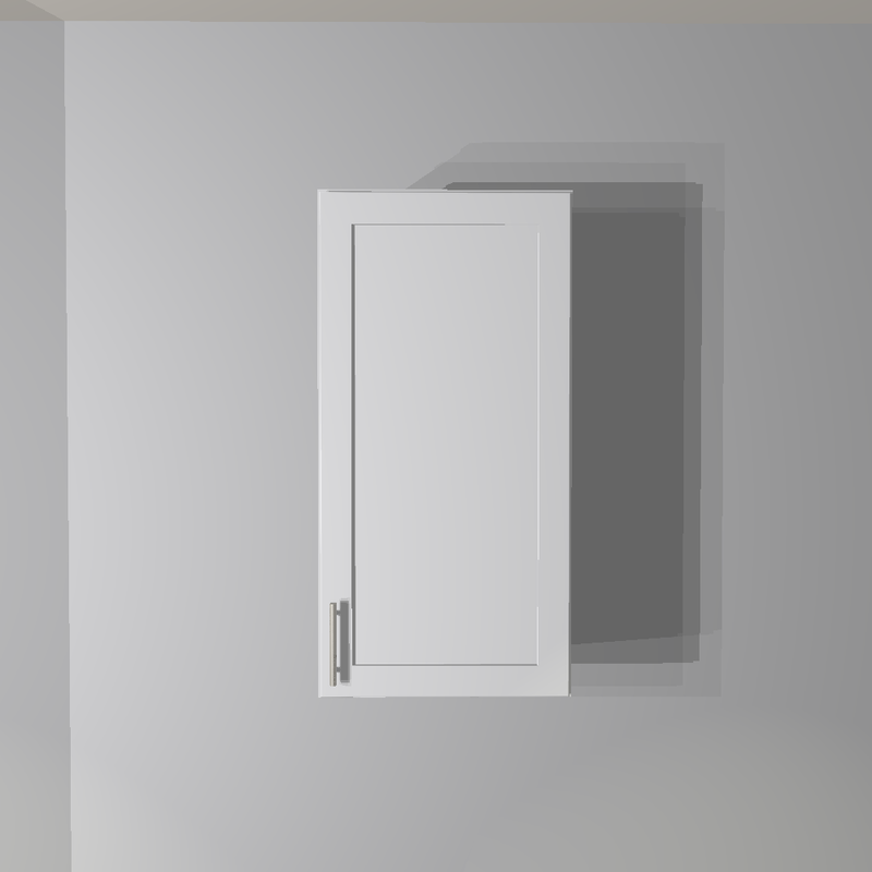 White Shaker Wall Cabinet - 18&quot;W x 36&quot;H
