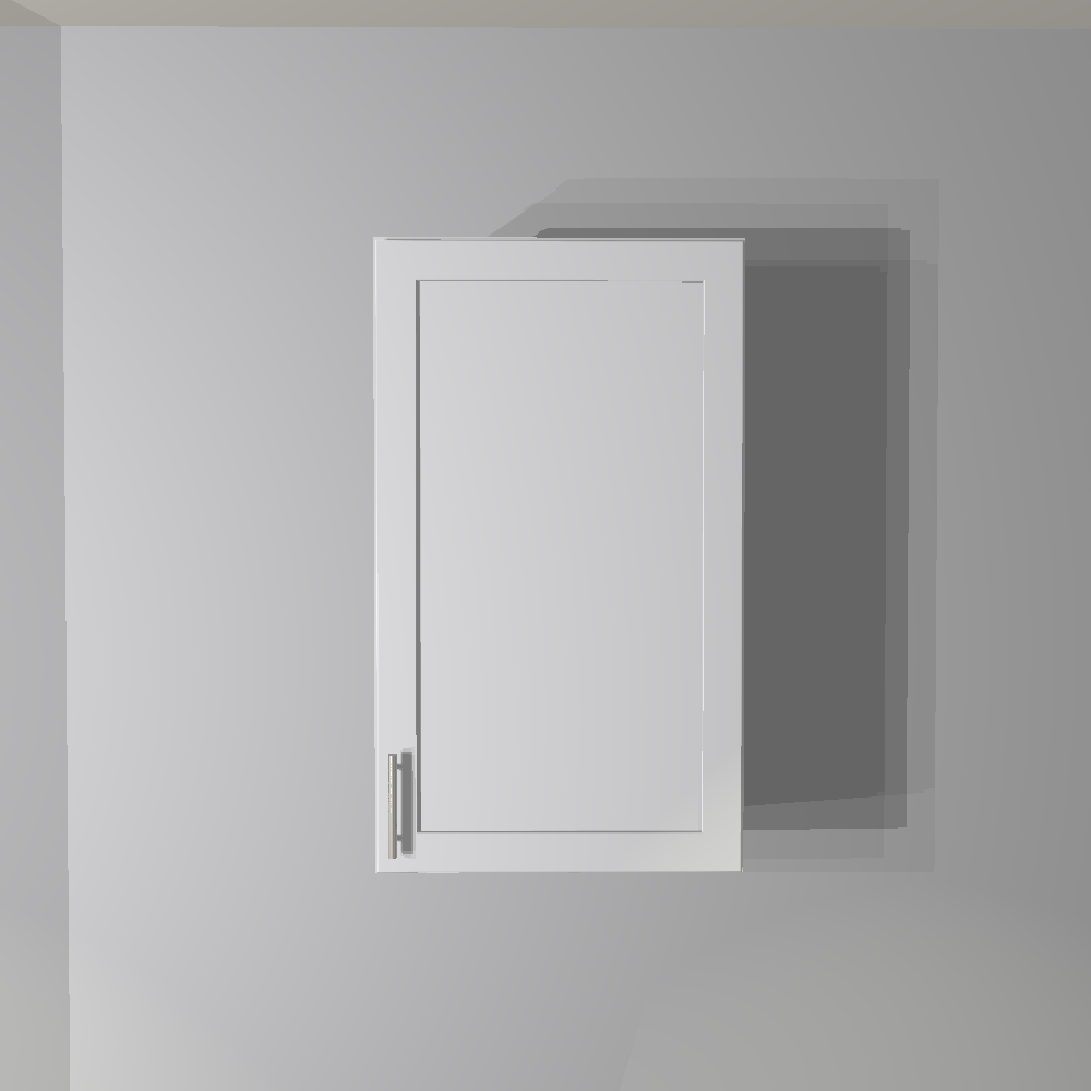White Shaker Wall Cabinet - 21&quot;W x 36&quot;H