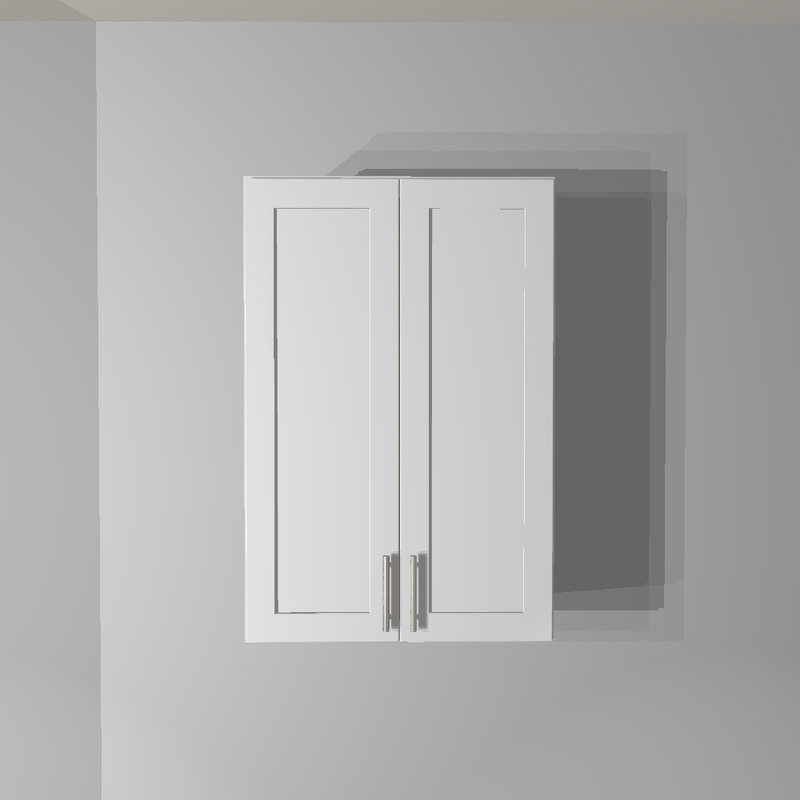 White Shaker Wall Cabinet - 24&quot;W x 36&quot;H