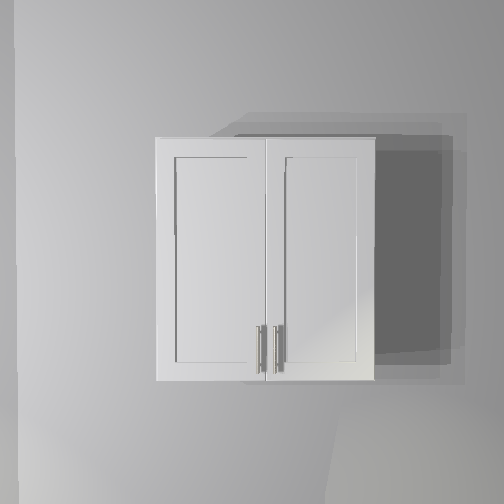 White Shaker Wall Cabinet - 27&quot;W x 30&quot;H