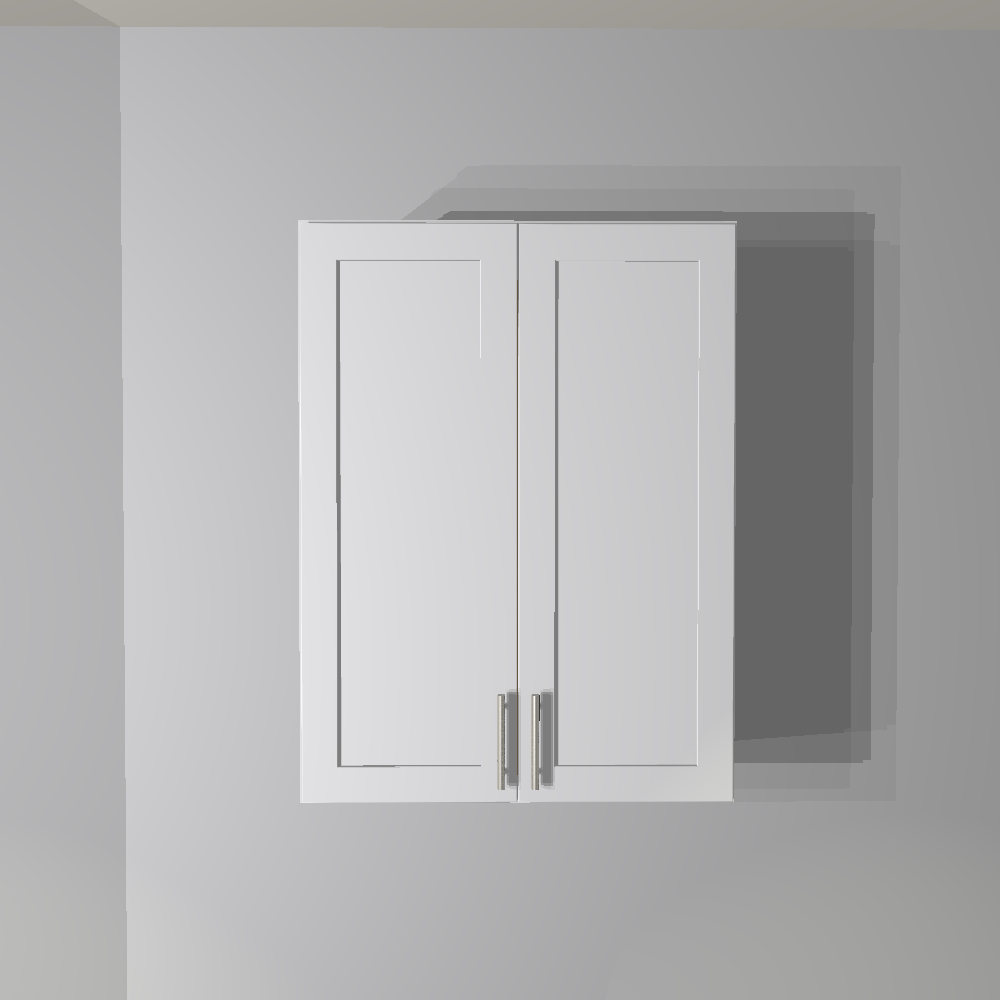 White Shaker Wall Cabinet - 27&quot;W x 36&quot;H