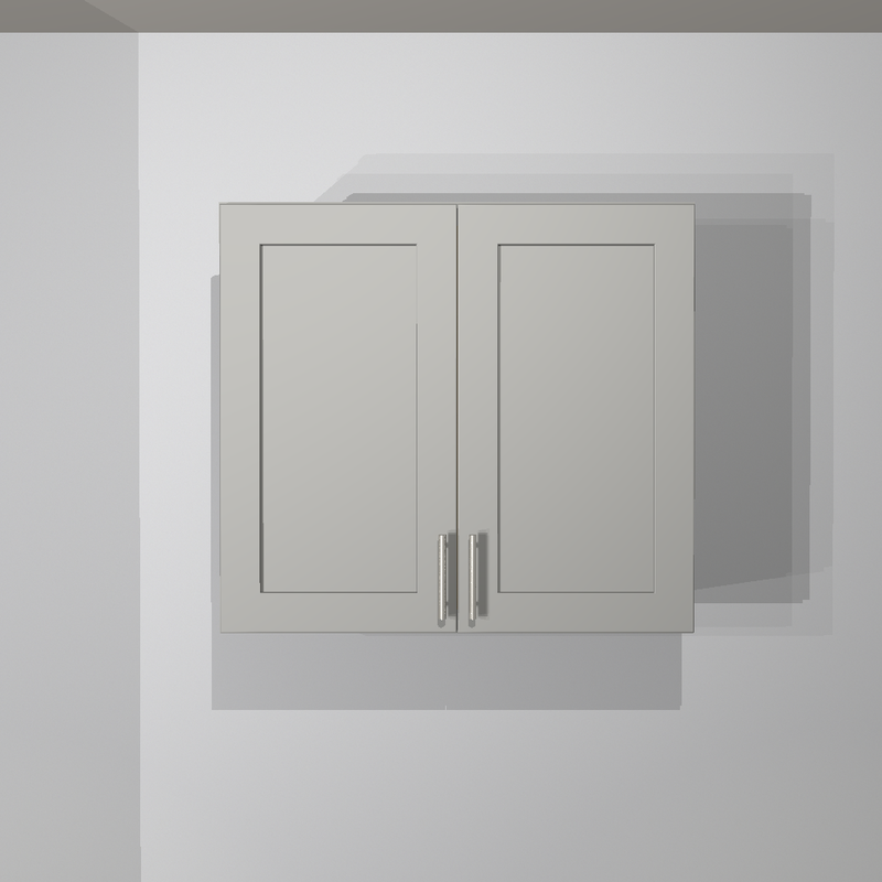 Fossil Grey Shaker Wall Cabinet - 33&quot;W x 30&quot;H