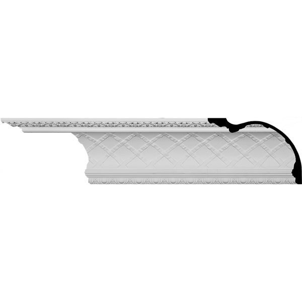 Preston Crown Molding - 12&quot;H X 15 3/8&quot;P X 19 1/2&quot;F X 96&quot;L