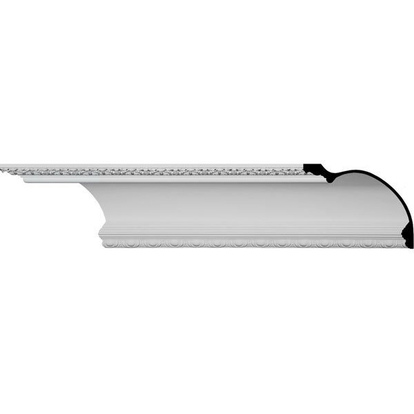 Egg and Dart Crown Molding - 13&quot;H X 10 1/2&quot;P X 16 5/8&quot;F X 96&quot;L