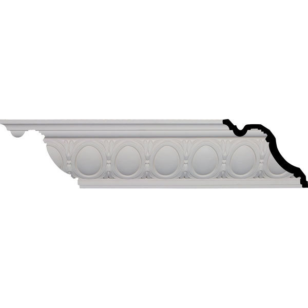 Egg and Dart Crown Molding - 6 3/4&quot;H X 7 3/4&quot;P X 10 1/4&quot;F X 95 7/8&quot;L