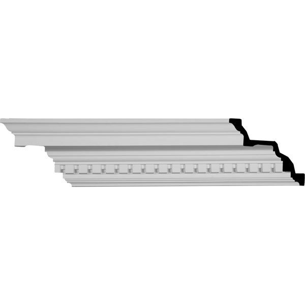 Dentil Crown Molding - 6 3/8&quot;H X 7 3/4&quot;P X 9 7/8&quot;F X 96 1/8&quot;L