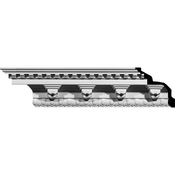 Stockport Crown Molding - 6 1/2&quot;H X 6 1/2&quot;P X 9 1/4&quot;F X 94 1/2&quot;L