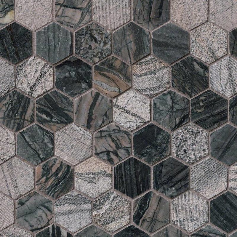Henley 2&quot; Hexagon Multi Finish Tile