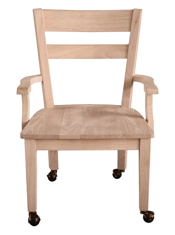 Castered Dining Chair - Assembled