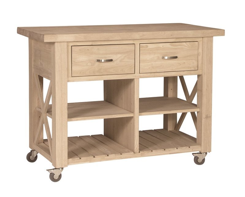 X-Side Kitchen Island - 48&quot;W x 24&quot;D x 36&quot;H - Assembled