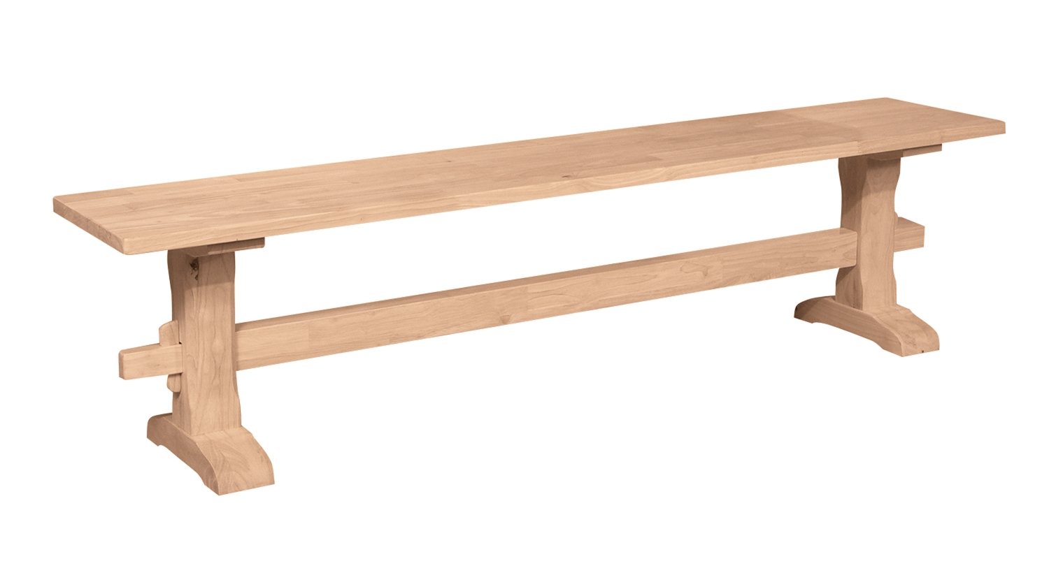 Trestle Bench Top - 72&quot;W x 14&quot;D x 18&quot;H
