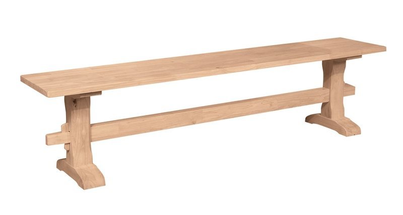 Trestle Bench Top - 72&quot;W x 14&quot;D x 18&quot;H