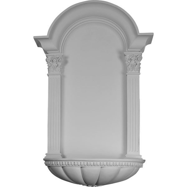 Egg and Dart Polyurethane Niche: Surface Mount - 27 1/2&quot; W X 42 1/4&quot; H X 9&quot; D