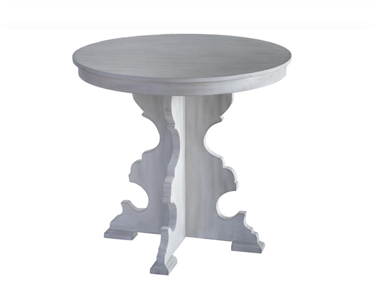 White Wash Accent Table