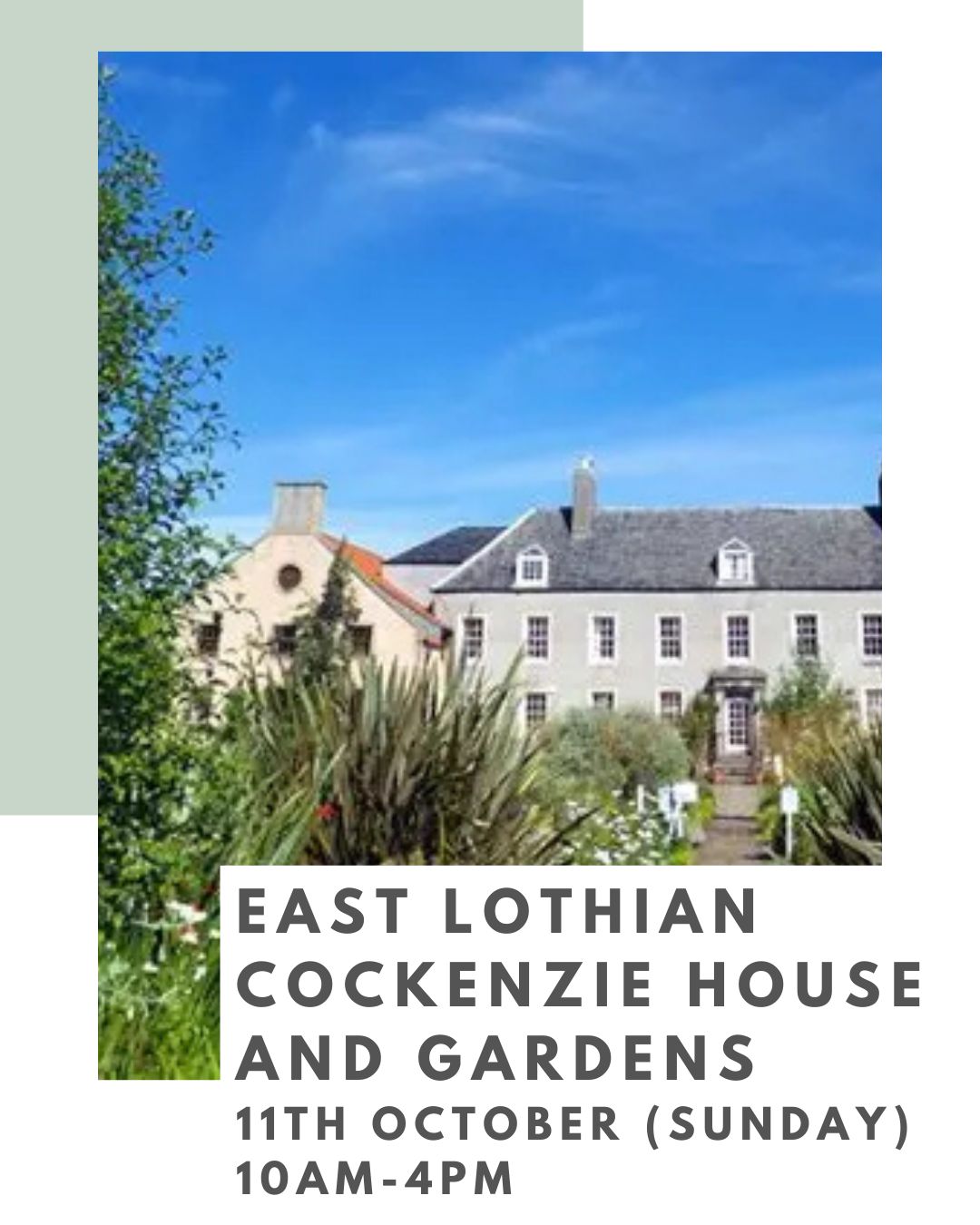 East Lothian - Cockenzie House and Gardens - Introduction to Animal Communication - October 11th (Optional Evening Event  For Learning Community Members)