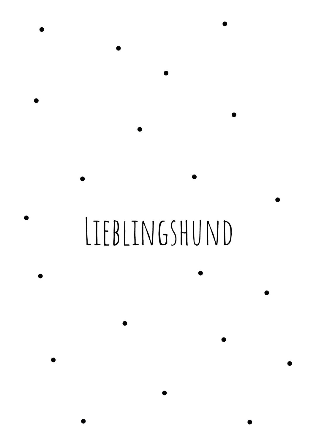 Postkarte Lieblingshund