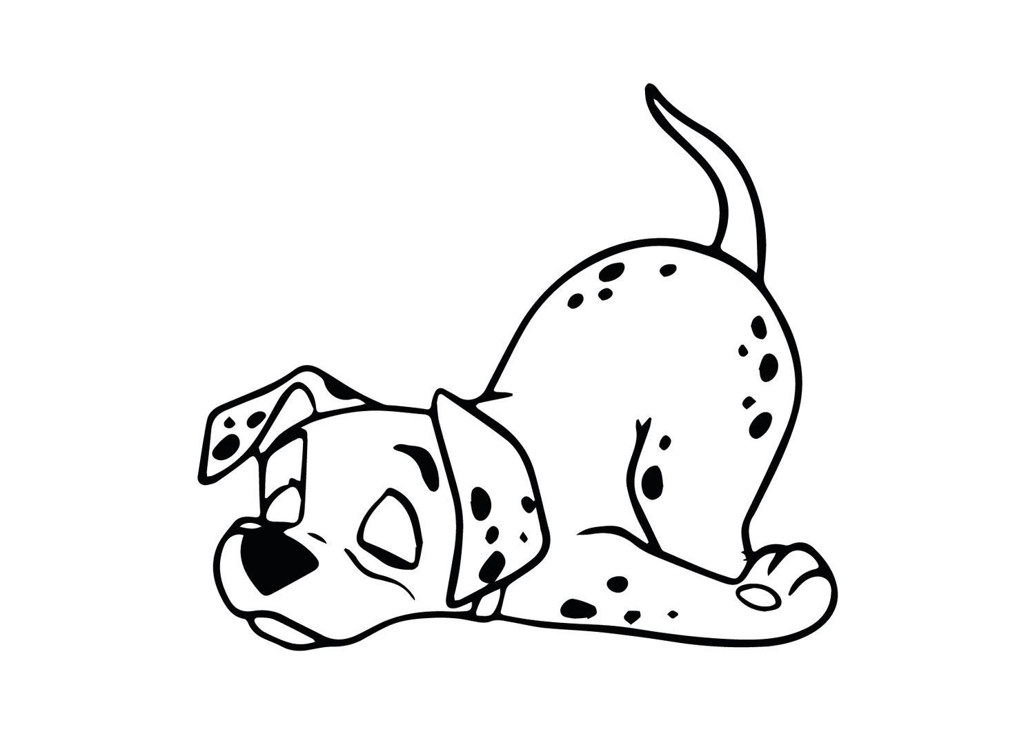 Postkarte Sleepy Dalmatian