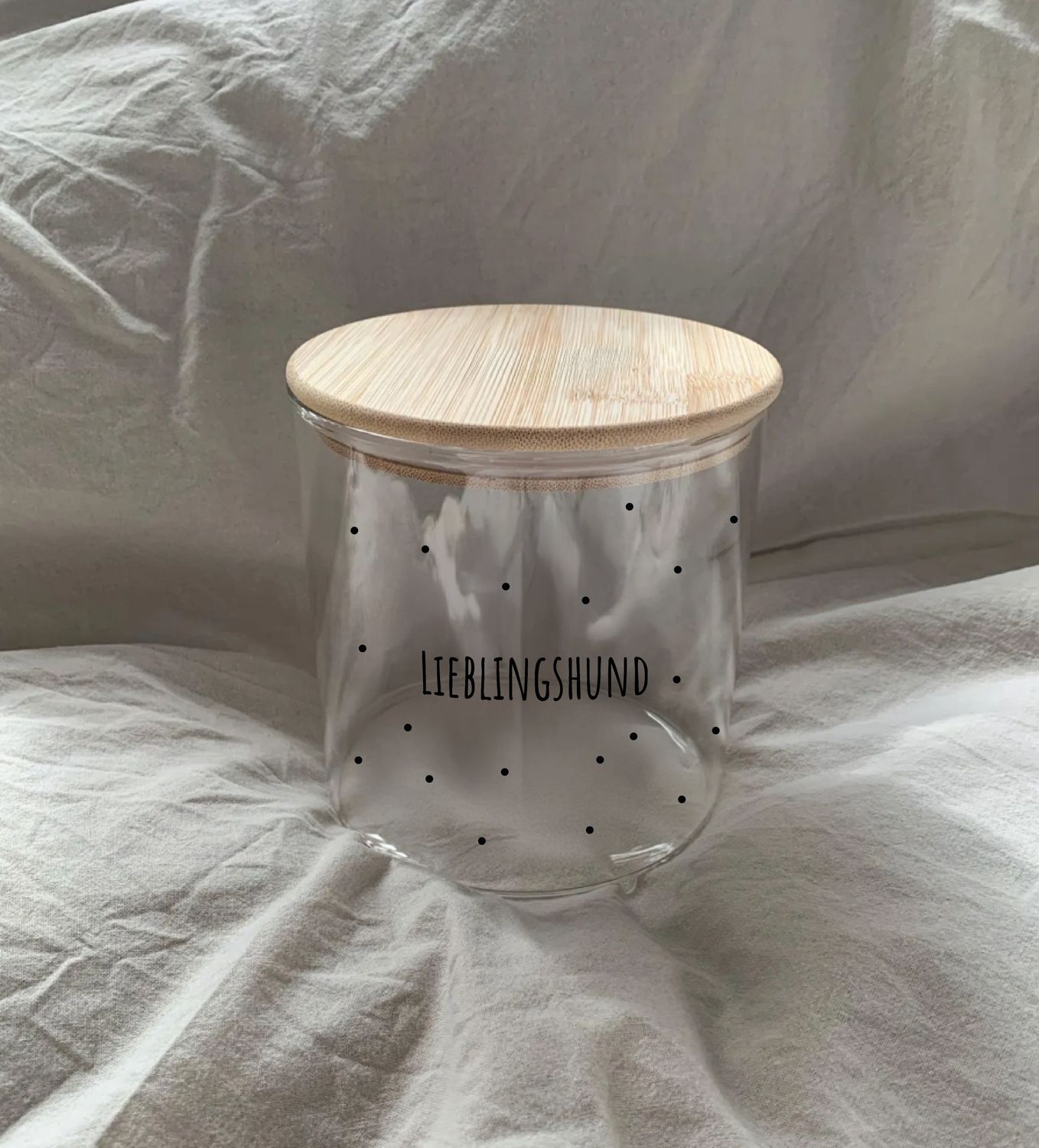 Glas Lieblingshund