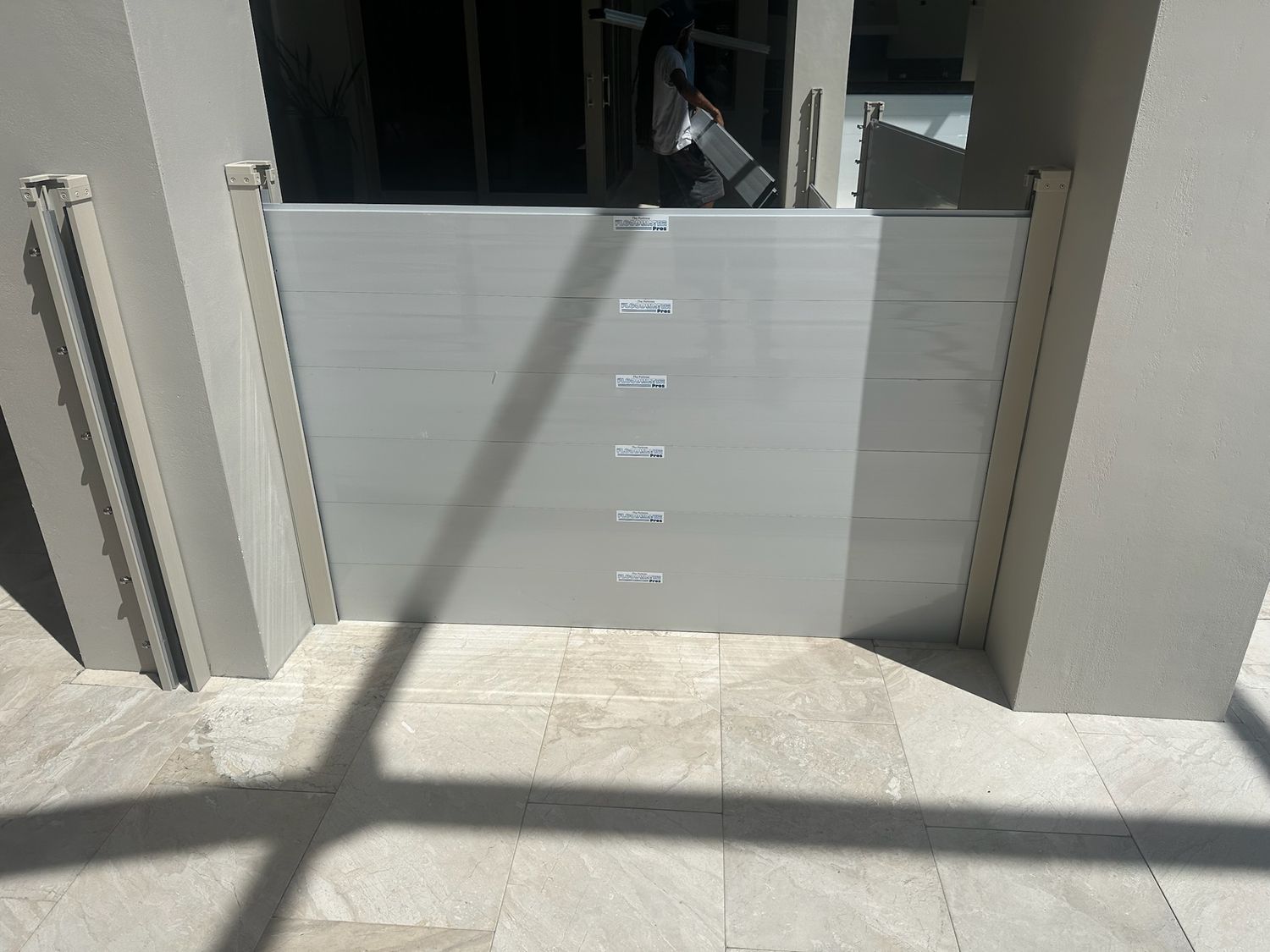 31" Set of Aluminum Flood Barrier Inside Brackets