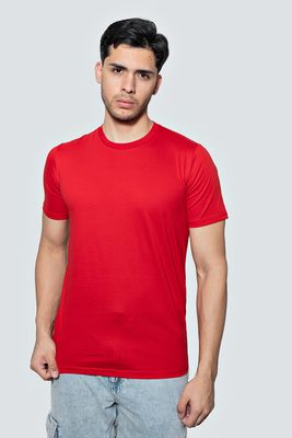 Básica cuello redondo color rojo