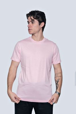 Básica cuello redondo color rosado