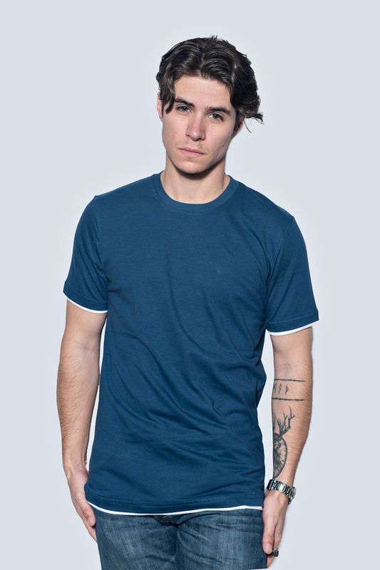 Básica doble color azul