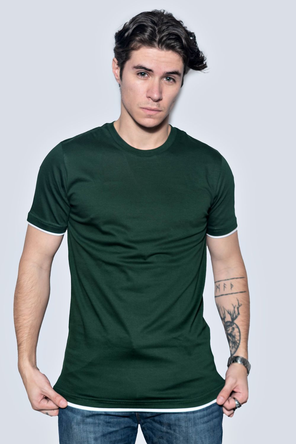 Básica doble color verde bosque