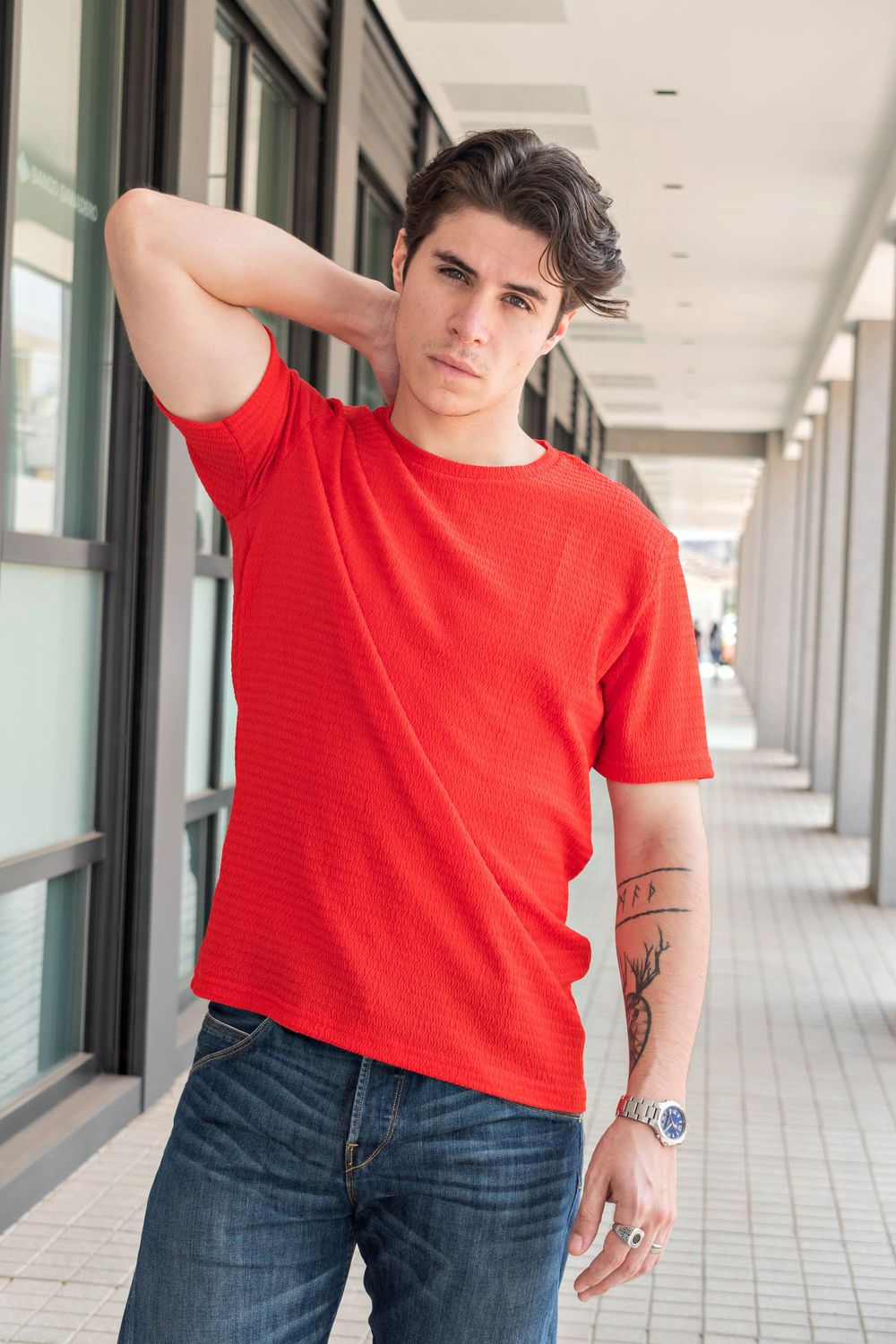 Básica Texturizada color rojo