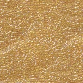 Miyuki Delica 11/0 - DB0100 - Transparant Lined Amber Ab