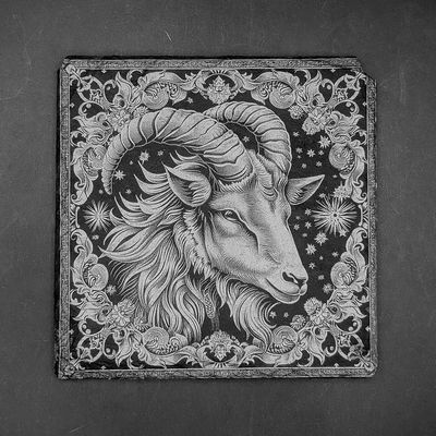 Leistenen onderzetter - Gravure horoscoop Leistenen onderzetter - Gravure horoscoop