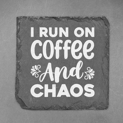 Leisteen onderzetter - Eigen logo of tekst Leisteen onderzetter - Eigen logo of tekst