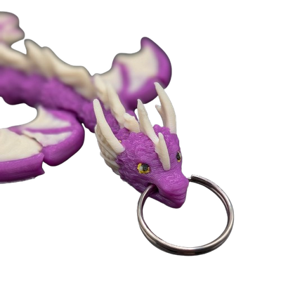 ​Sleutelhanger 3D-Geprinte Draak – 4 Kleuren PLA